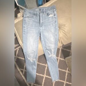 American Eagle distressed jeggings skinny jeans
